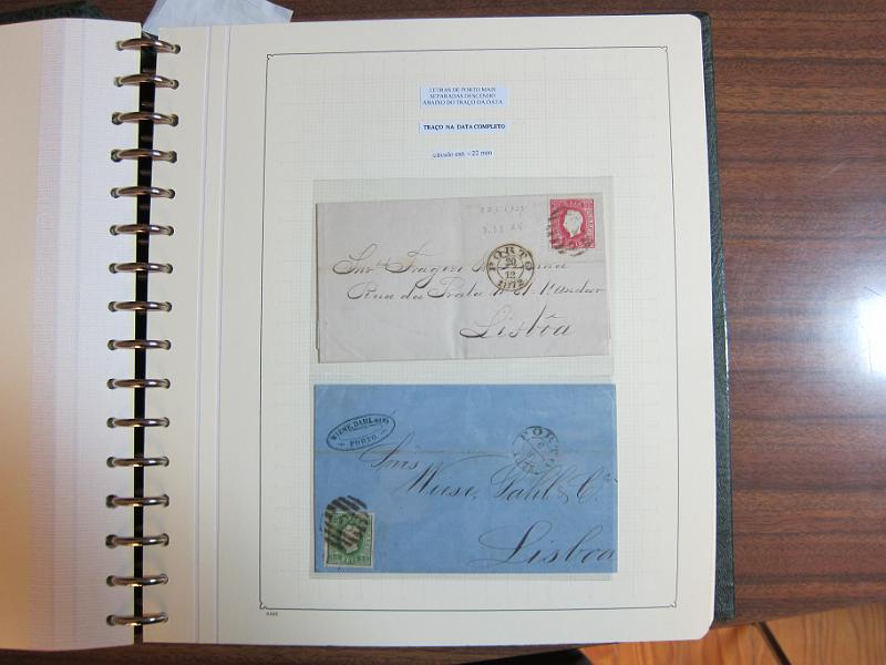 0014 (71).jpg -     Lote:    14      Marcofilia      Lotes Especiais       Descrição:      Portugal.   Colecção montada em dois álbuns com estudo especializado das marcas de duplo círculo e circulares do Porto, com selos de diversas emissões e cartas. Lote a ver.        Lote       Valor Base:     &euro; 1.500,00     Valor Venda:     &euro; 1.500,00     